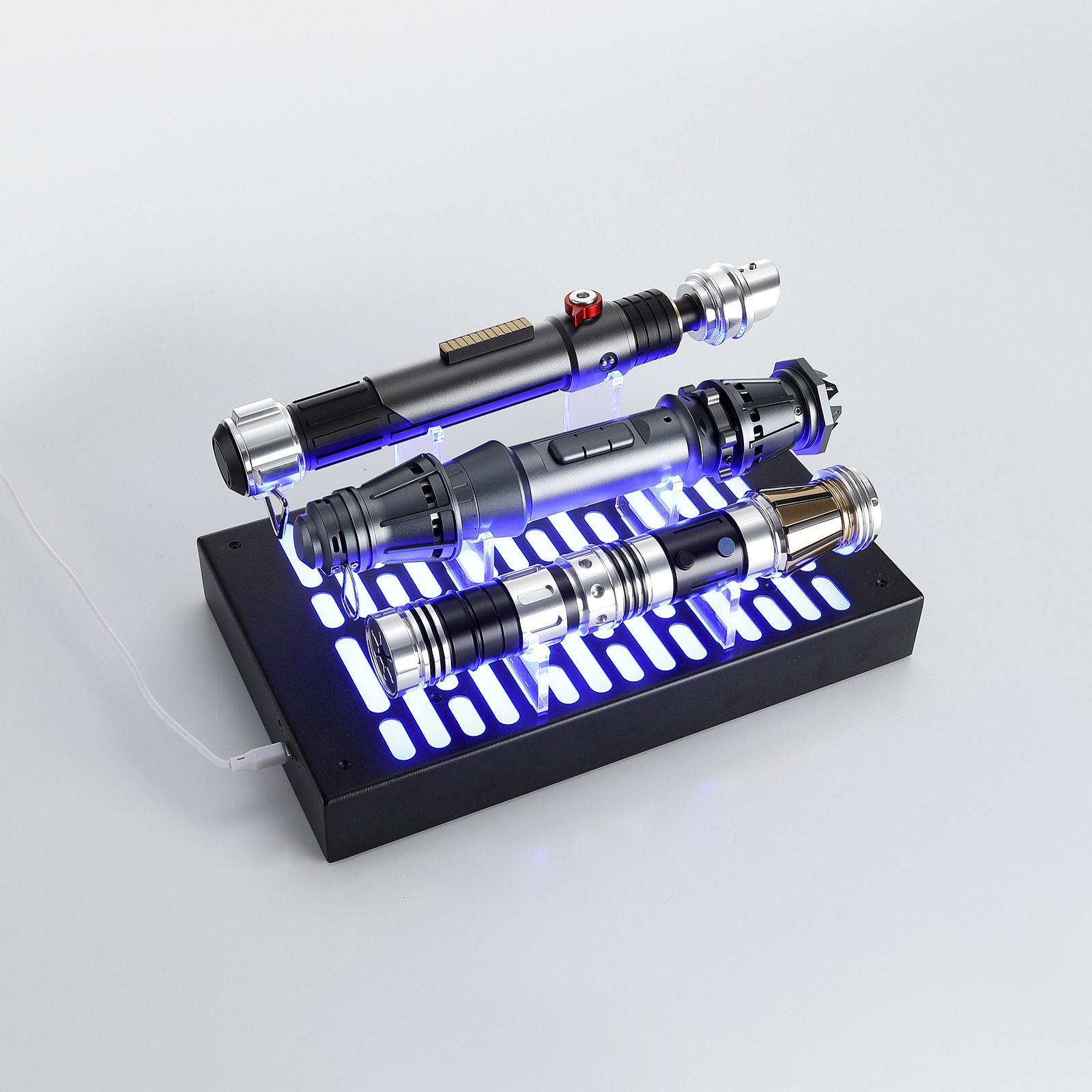 RGB Lightsaber Display Stand - Triple Tier 1 RGB Lightsaber Display Stand - Triple Tier