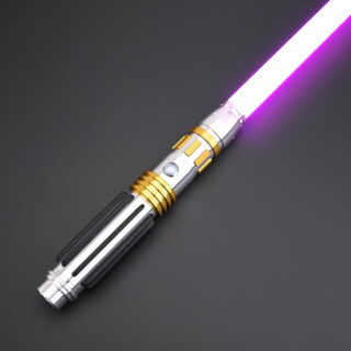 Mace Windu 3 Mace Windu SE lightsaber with purple blade ignited